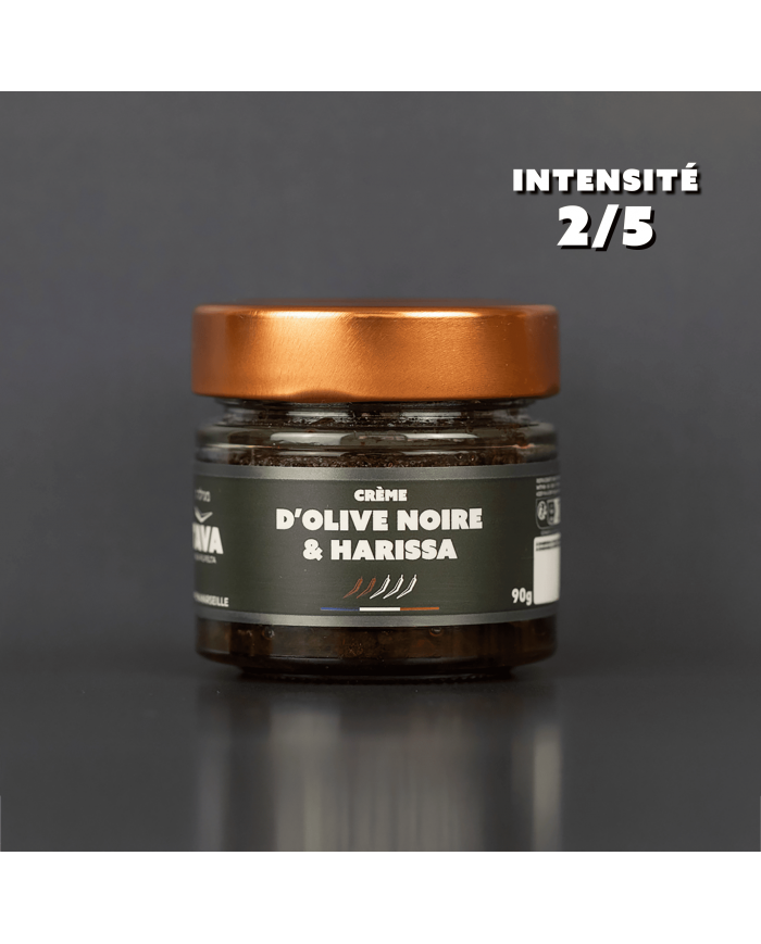 Crème d'olives noires & harissa 90gr